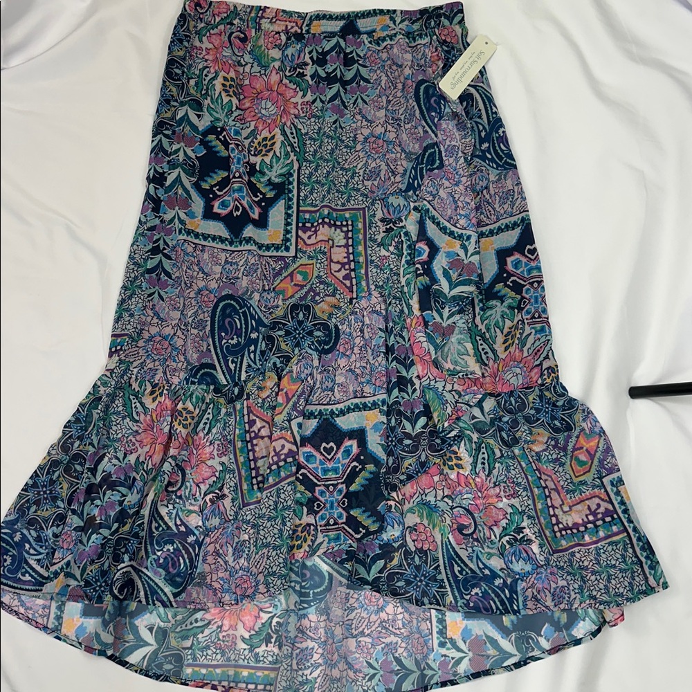NWT Soft Surroundings Boho Patchwork Maxi Skirt F… - image 2